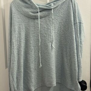Bobeau Light Gray Cowl Neck Sweater